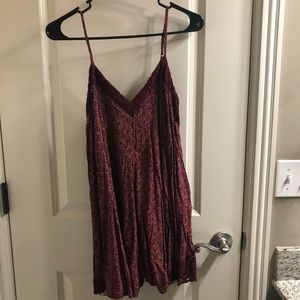 Flowy Maroon Lace Dress